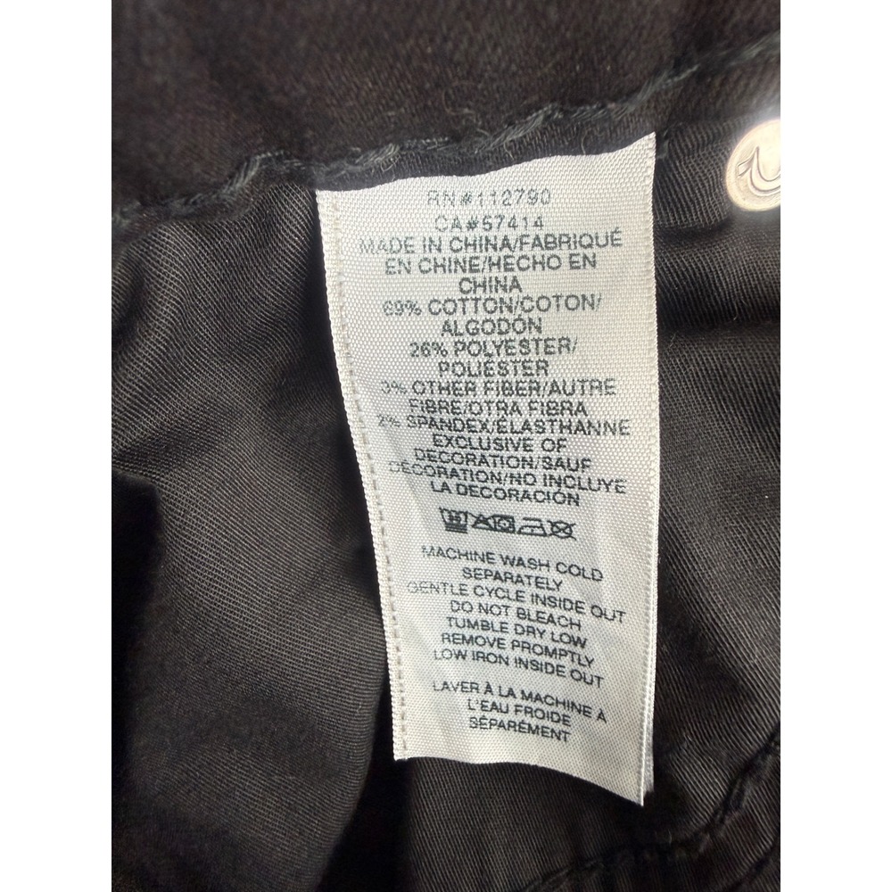 True Religion Ricky Relaxed Straight Jeans Mens 38 Black Red Contrast Stitching - Picture 6 of 11